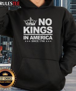 Awesome No Kings In America Vintage Democracy Since 1776 Hoodie showcasing a unique design celebrating American values.