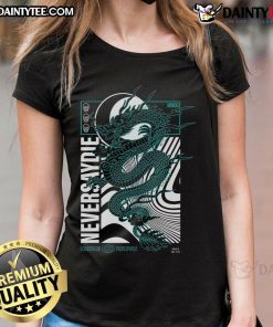 Awesome NSDR Draco Never Say Die Records London UK tee featuring dragon ladies design for a bold streetwear style.