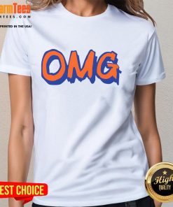 Awesome NY OMG New York Baseball Ladies Tee featuring a stylish design perfect for fans and casual wear.
