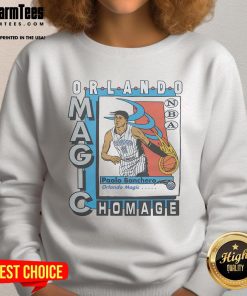 Alt Text: Awesome Orlando Magic trading card sweatshirt featuring Paolo Banchero, perfect for fans and collectors.