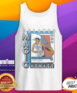 Awesome Orlando Magic trading card featuring Paolo Banchero on a stylish tank top, perfect for fans.