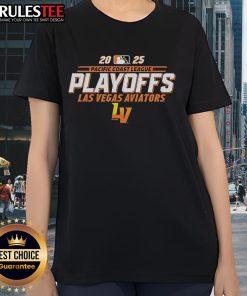Alt Text: Awesome Pacific Coast League Playoffs 2025 tee featuring Las Vegas Aviators design for ladies' sportswear.