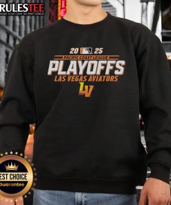 Awesome Pacific Coast League Playoffs 2025 sweatshirt featuring Las Vegas Aviators logo and vibrant team colors.