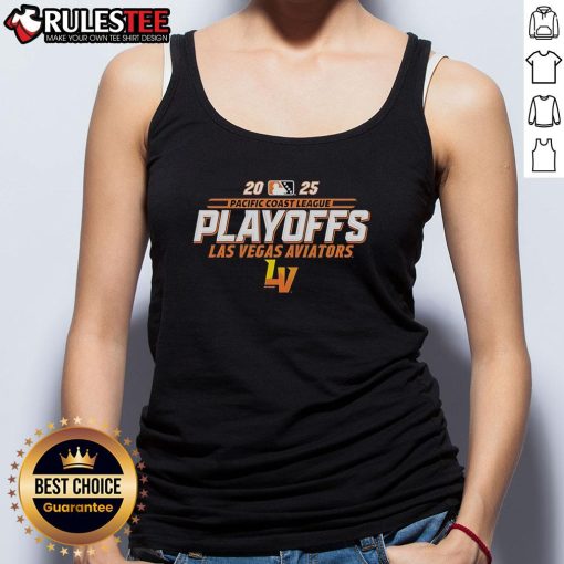 Awesome Pacific Coast League Playoffs 2025 tank top featuring Las Vegas Aviators logo and vibrant design.