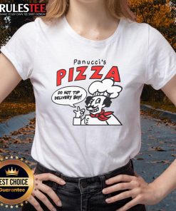 Awesome Panucci's Pizza chef graphic tee design with a humorous 'Do Not Tip Delivery Boy' slogan.