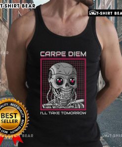 Awesome Rise Of The Cute Machine Carpe Diem tank top, featuring a vibrant design perfect for casual summer wear.