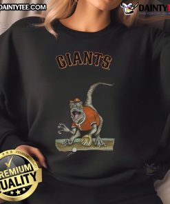Awesome San Francisco Giants tiny turnip velociraptor sweatshirt featuring a fun graphic design, perfect for fans.
