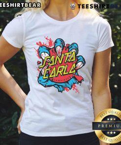 Awesome Santa Carla baseball vampires ladies tee featuring a stylish graphic design for fans of quirky fashion.
