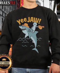 Awesome Shark Yee Jaw Sweatshirt featuring a bold shark graphic and vibrant colors, perfect for casual wear.