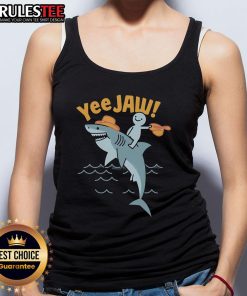Awesome Shark Yee Jaw Tank Top featuring a vibrant shark graphic, perfect for summer beachwear and ocean lovers.