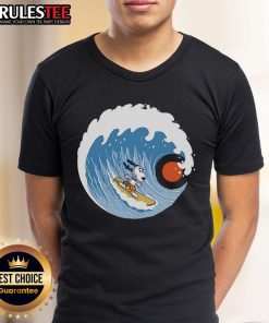 Awesome Snoopy Big Wave Adventure 2 T-Shirt featuring Snoopy surfing a giant wave in vibrant colors.