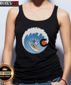 Awesome Snoopy Big Wave Adventure 2 tank top featuring Snoopy surfing a big wave, perfect for summer fun and beach lovers.