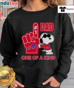Alt Text: Unique Awesome Snoopy Buffalo Bills sweatshirt for DAD, featuring a vibrant design perfect for fans and collectors.