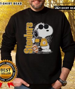 Alt Text: Awesome Snoopy cool Pittsburgh Steelers sweatshirt featuring a fun graphic design, perfect for fans and cozy wear.