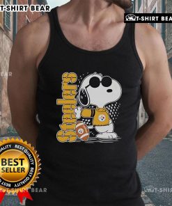 Cool Pittsburgh Steelers tank top featuring Snoopy, perfect for game day and casual wear.