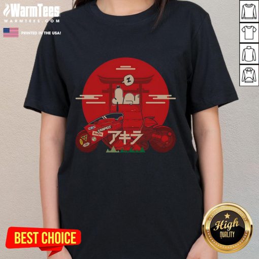 Awesome Snoopy X Akira Vanpelt Beagle Ladies Tee featuring a stylish design of Snoopy and a beagle graphic.