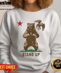 Awesome Stand Up To Ice Bear Sweatshirt featuring a cool graphic design, perfect for fans of cozy, stylish apparel.
