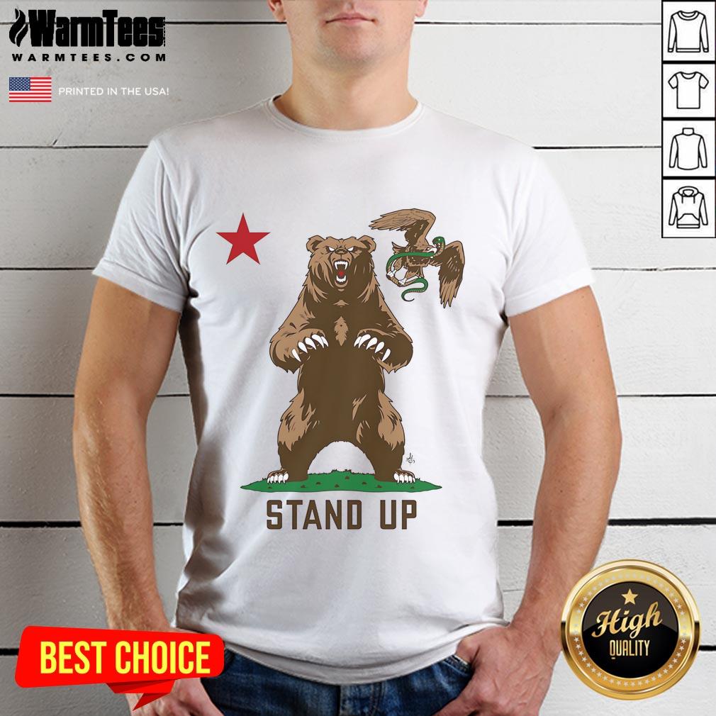 Awesome Stand Up To Ice Bear T Shirt Alt Text: Awesome Stand Up To Ice Bear T-Shirt featuring a graphic of Ice Bear in a cool design, perfect for fans and collectors.