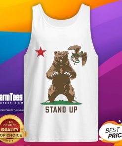 Awesome Stand Up to Ice Bear tank top featuring a cool design, perfect for summer casual wear and fans of the series.