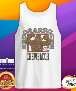 Alt Text: Awesome Star Wars Wookie Roar Chewbacca tank top featuring a bold graphic of Chewbacca's iconic roar.