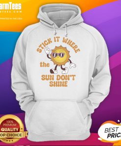 Awesome Stick It Where The Sun Don't Shine Hoodie in black, featuring bold graphic design and comfortable fit.