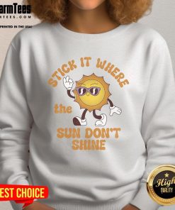 Awesome Stick It Where The Sun Don't Shine Sweatshirt in vibrant colors, perfect for casual wear and making a statement.