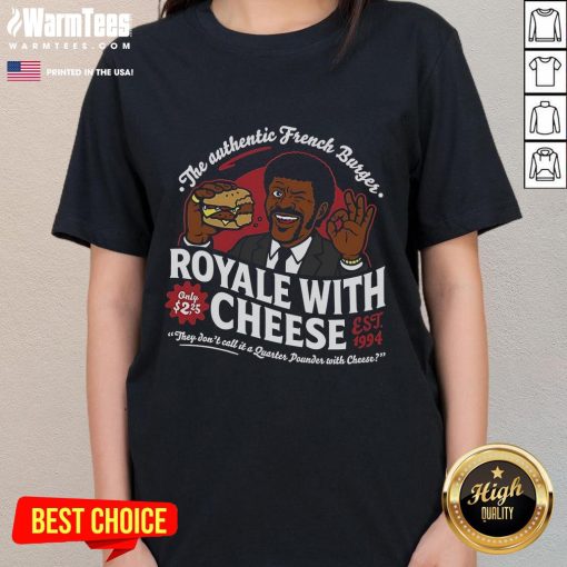 Awesome Authentic French Burger Royale With Cheese Est 1994 Ladies Tee featuring stylish design and vibrant colors.