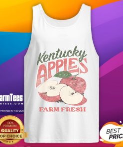 Stylish tank top featuring 'Awesome The Farm Fresh Kentucky Apples' design, perfect for summer and apple lovers.
