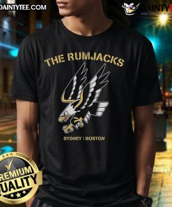 Awesome The Rumjacks Sydney Boston Eagle T-Shirt featuring vibrant design and bold colors, perfect for music fans.