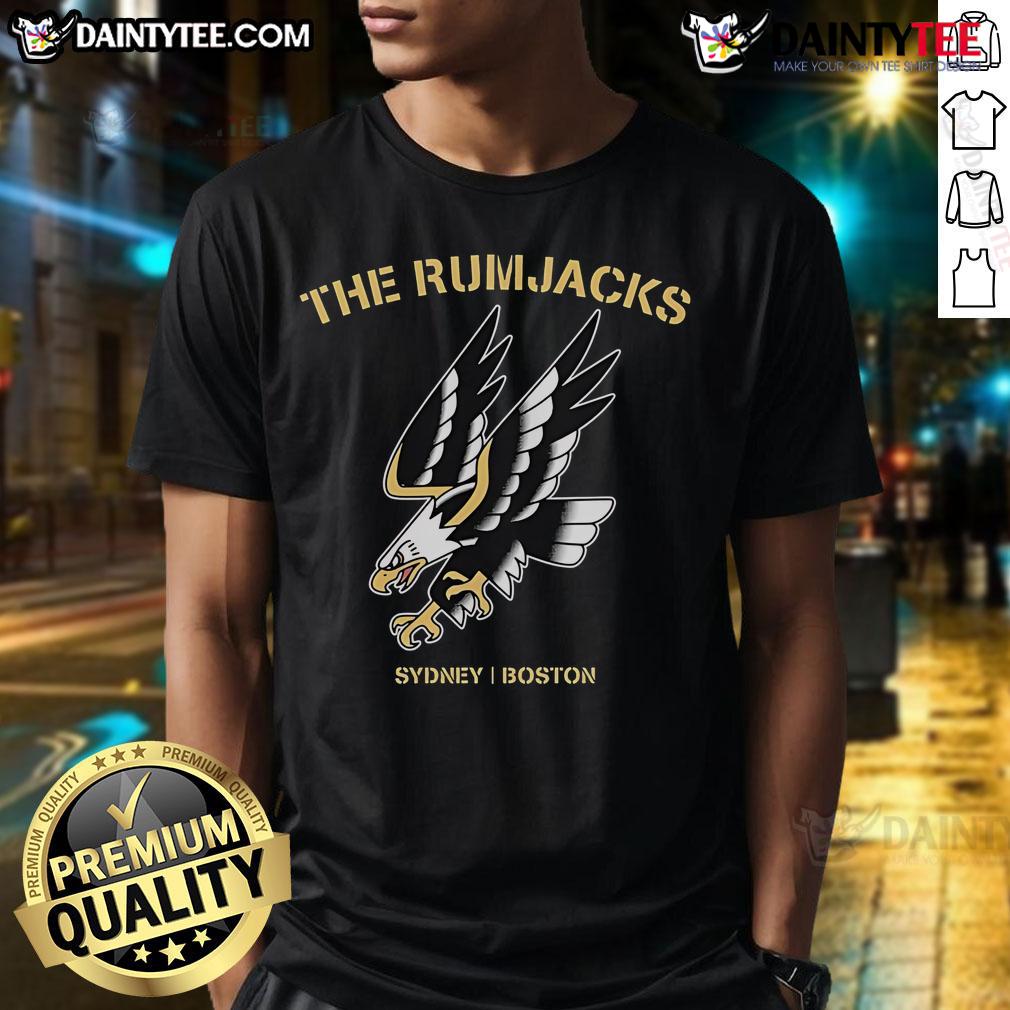 Awesome The Rumjacks Sydney Boston Eagle T Shirt Awesome The Rumjacks Sydney Boston Eagle T-Shirt featuring vibrant design and bold colors, perfect for music fans.