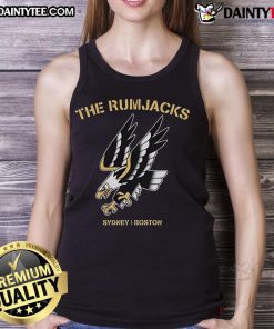 Alt Text: Awesome The Rumjacks Sydney Boston Eagle Tank Top featuring a bold eagle graphic and vibrant colors.