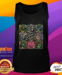 Awesome Sewage Bunch Club Ninja Turtle Tank Top featuring colorful graphics and a playful design for fans of the TMNT.