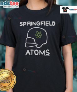 Alt Text: Awesome The Simpsons Springfield Atoms Ladies Tee featuring vibrant graphics and a comfortable fit for fans.