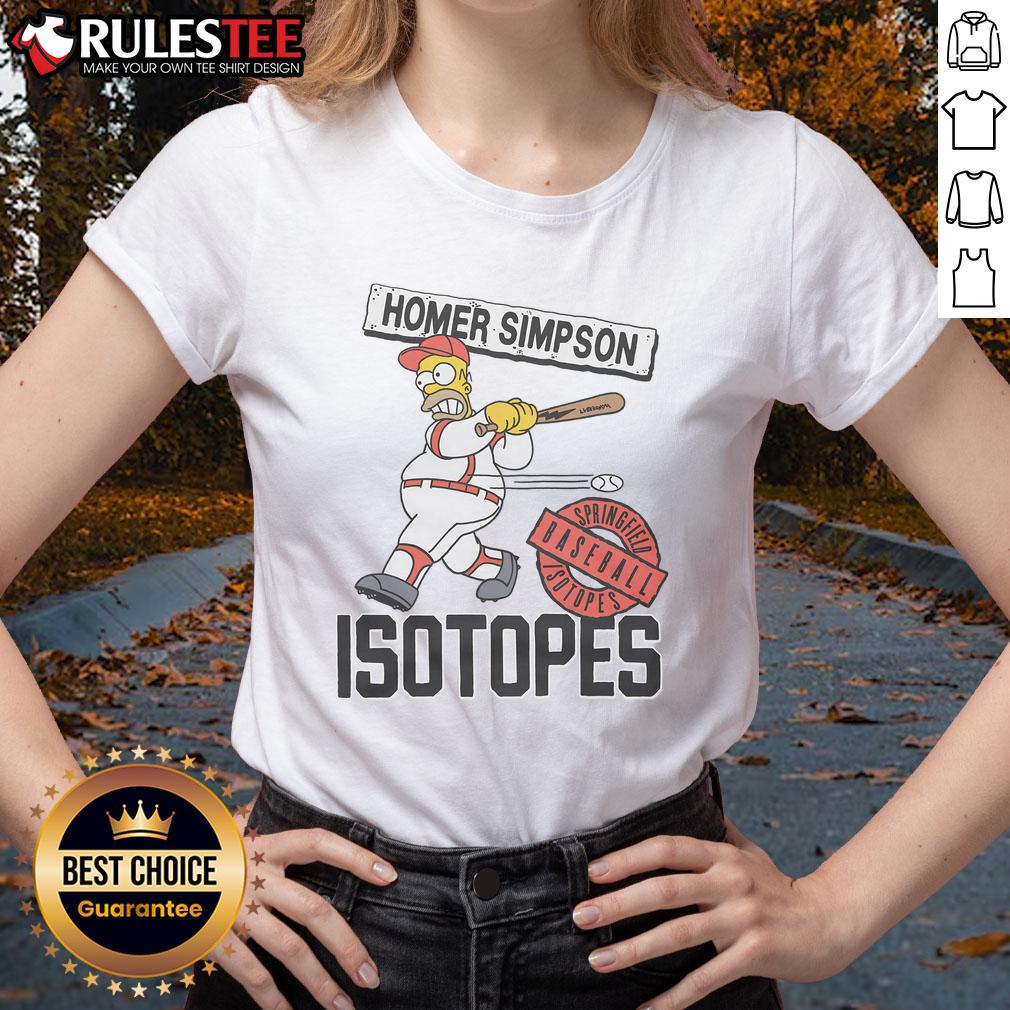 Awesome The Simpsons Springfield Isotopes Ladies Tee Alt Text: Awesome The Simpsons Springfield Isotopes Ladies Tee featuring a vibrant design perfect for fans of the series.