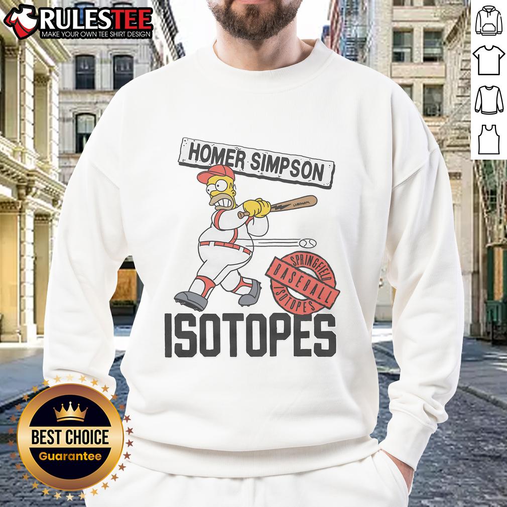 Awesome The Simpsons Springfield Isotopes Sweatshirt Alt Text: Awesome The Simpsons Springfield Isotopes sweatshirt featuring vibrant team logo and cozy design for fans.
