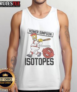 Alt Text: Awesome The Simpsons Springfield Isotopes tank top featuring vibrant graphics and a fun design for fans.
