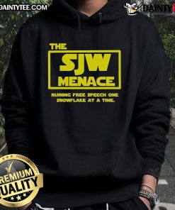 Alt Text: Stylish 'Awesome The SJW Menace Hoodie' featuring bold graphics, perfect for casual wear and expressing unique style.