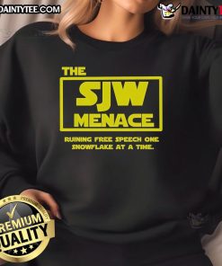 Awesome The SJW Menace Sweatshirt featuring bold graphics and a trendy design for stylish, statement-making outfits.