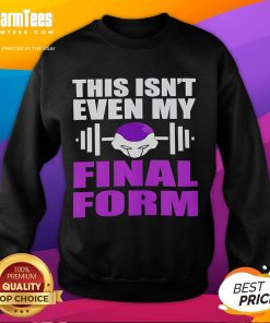 Awesome sweatshirt featuring 'This Isn't Even My Final Form' design, perfect for casual wear and anime fans.