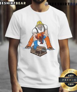 Awesome Three Point Stance Lobsterman T-Shirt featuring a unique design for lobster fishing enthusiasts.