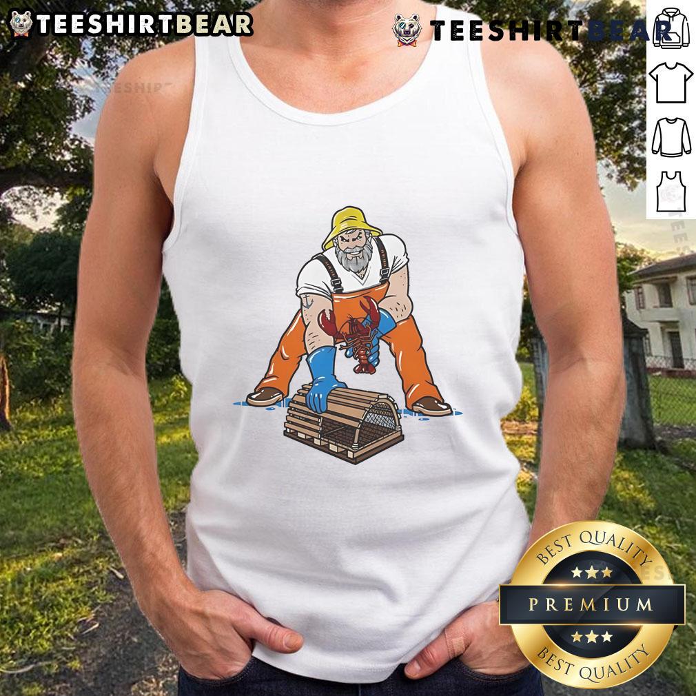 Awesome Three Point Stance Lobsterman Tank Top Awesome Three Point Stance Lobsterman Tank Top featuring a vibrant lobster graphic on a stylish, casual design.
