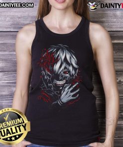 Awesome Tokyo Ghoul Ken Kaneki masked hunger tank top featuring vibrant graphic design and bold colors.