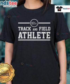 Awesome Track and Field Athlete Ladies Tee featuring a dynamic design and vibrant colors for sports enthusiasts.