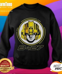 Awesome Transformers One B-127 Face Sweatshirt featuring vibrant graphics of B-127 from the Transformers franchise.