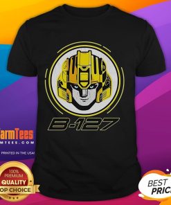 Awesome Transformers One B-127 Face T-Shirt featuring vibrant graphic design of B-127 from the Transformers franchise.