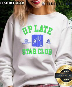 Awesome Up Late Star Club sweatshirt featuring a cosmic design, perfect for stargazers and night owls.