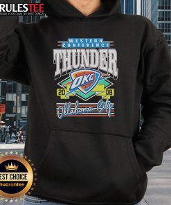 Stylish 2008 Oklahoma City Thunder hoodie showcasing vibrant team colors, perfect for Western Conference fans.