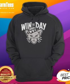 Awesome Win The Day WSC Cougar Mascot Hoodie featuring a vibrant design, perfect for school spirit and casual wear.