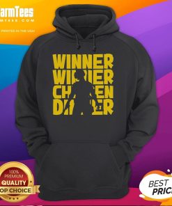 Alt Text: Awesome Winner Winner Chicken Dinner PUBG Player Silhouette Hoodie featuring a gamer design perfect for fans.