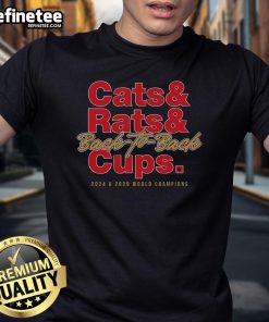 Official Florida Hockey Cats & Rats T-Shirt celebrating back-to-back championship wins with vibrant team graphics.